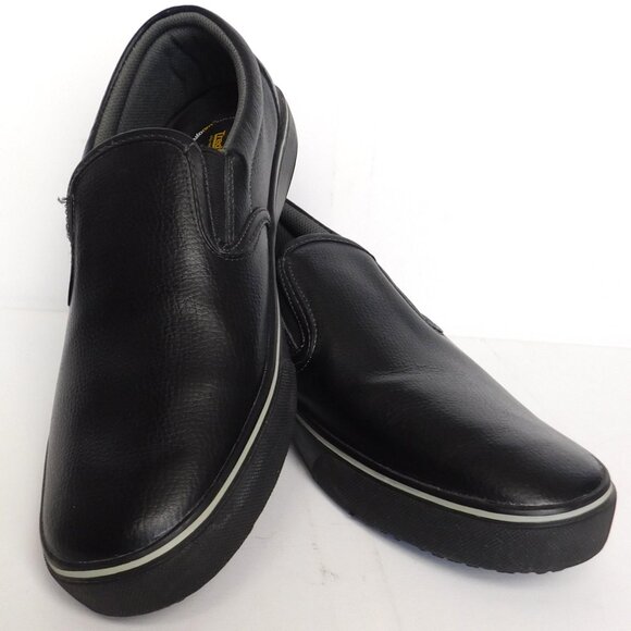 TredSafe Shoes Mens Size 11 Womens Size 12W Black Slip On Slip Resistant Workers - Picture 1 of 9